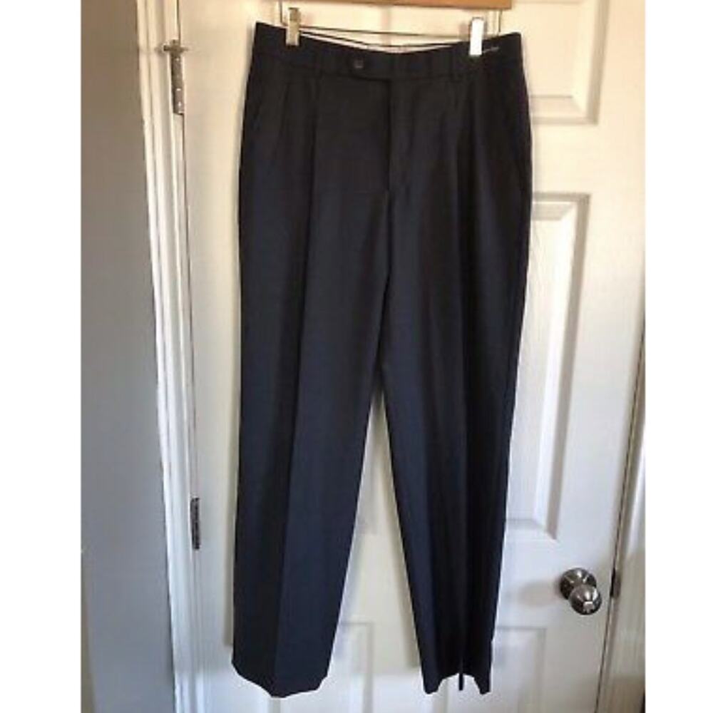 NWT Ballin Classic Manchester Low Comfort-Eze Navy 100% Wool Pants 32x32